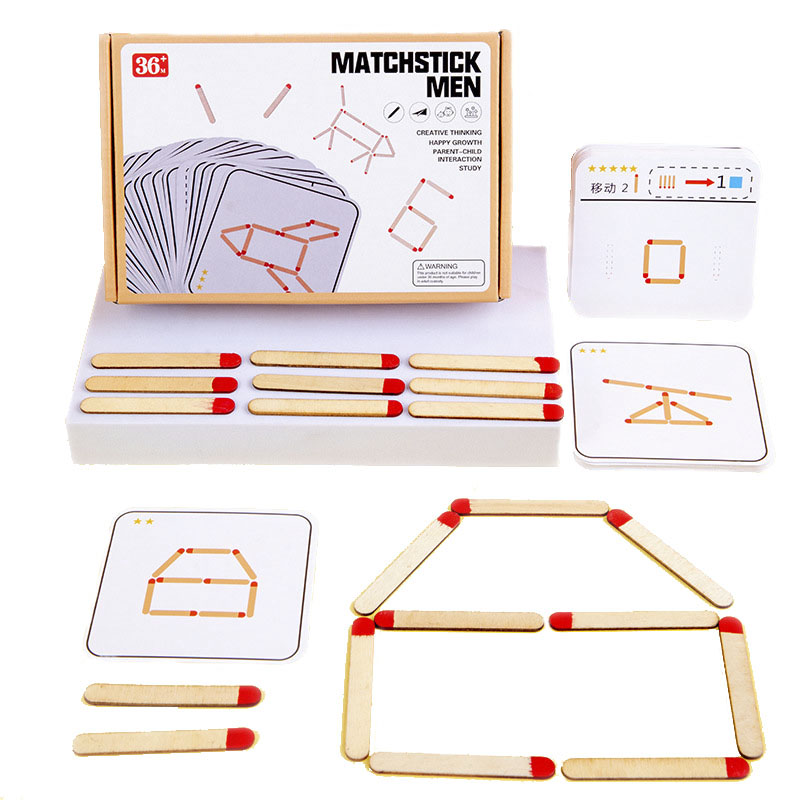 Board Game China - Montessori Matches Puzzles Game Wooden Toys