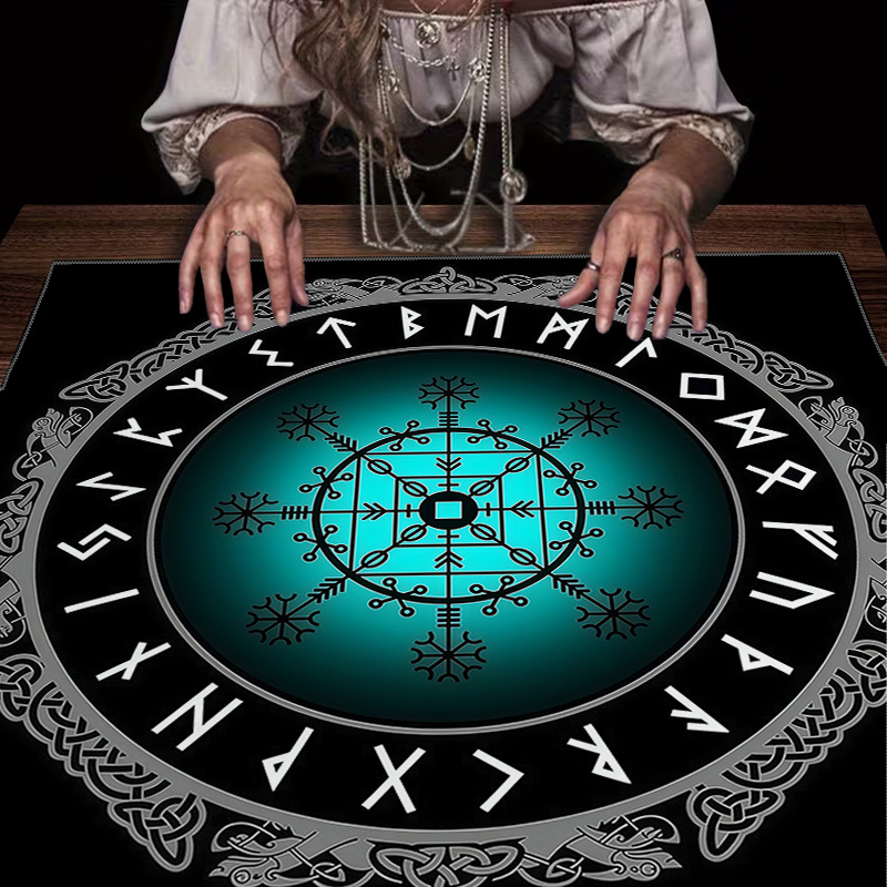 Board Game Vikings - 1pc Nordic Viking Compass Printed Tarot