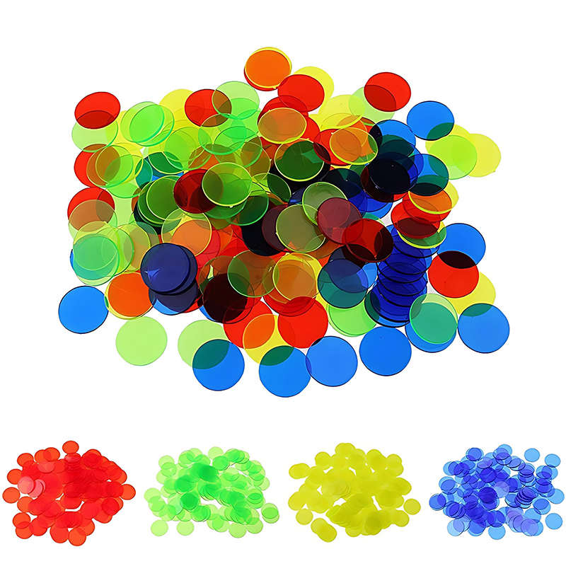 Board Game With Chips - 100/200PCS 19mm Round Count Chip Multicolor