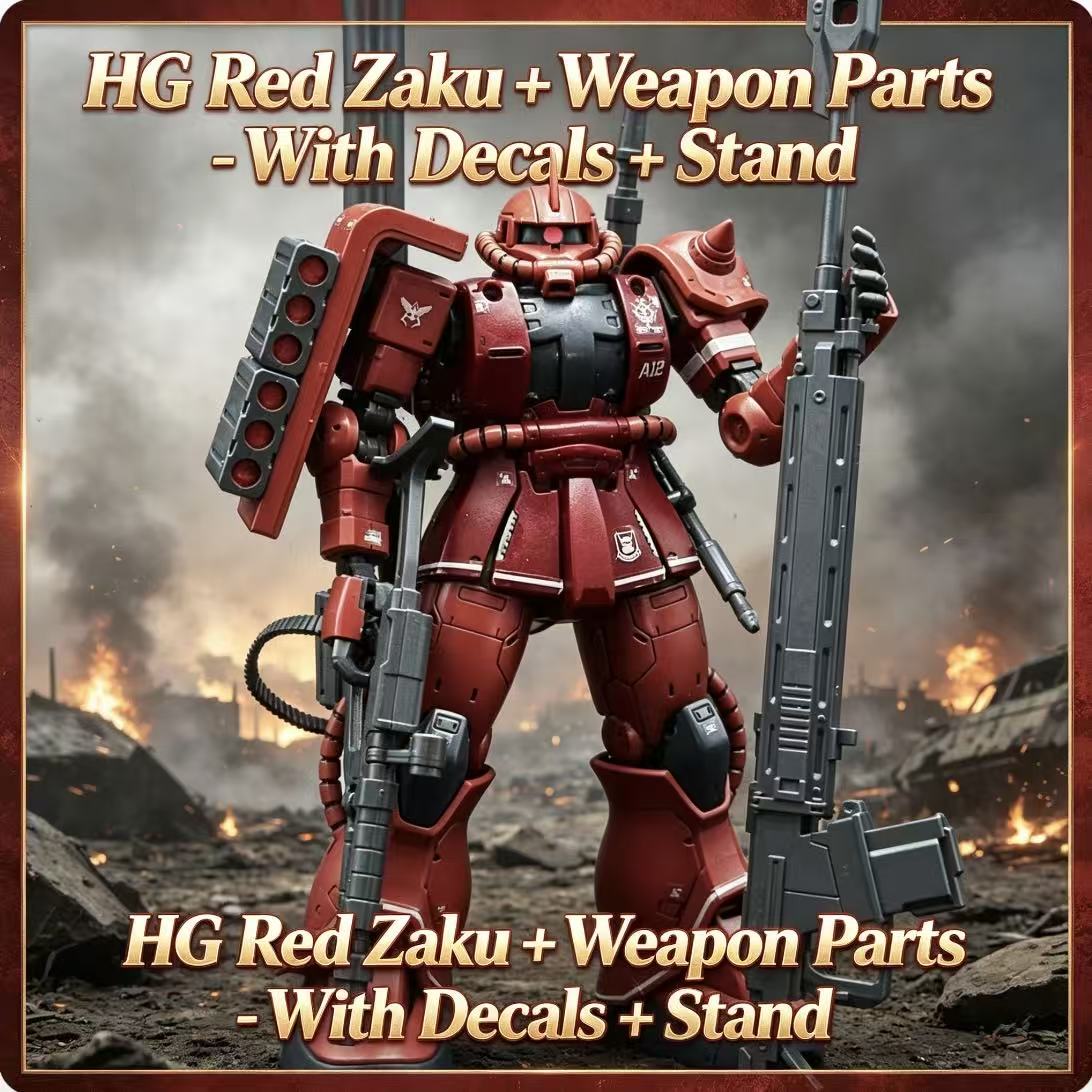 Bandai Model Gundam Hg - 024HG Char's Custom Old Type Red