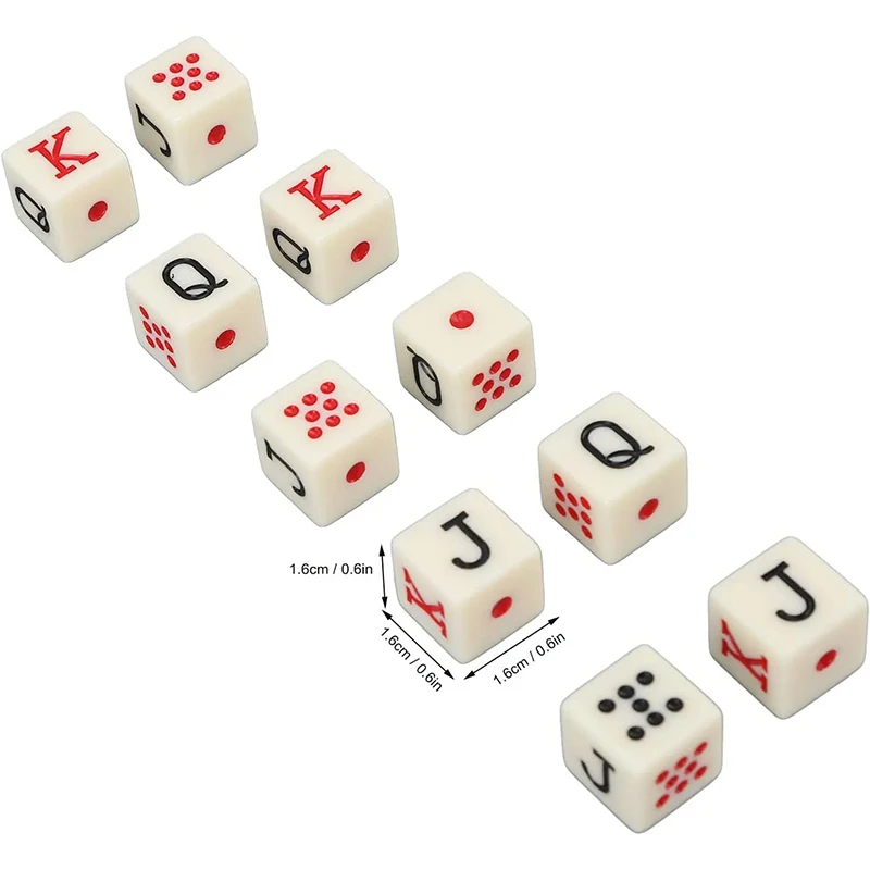 10Pcs/set 16mm Poker Dice Game - Board Game Ludo review and price