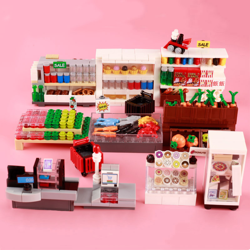 MOC City Supermarket Building  - Lego Set Creator review and price